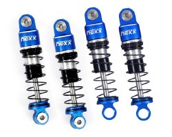 NEXX Racing Losi? Micro-B Pre-Assembled Aluminum Oil-Filled Shocks (Blue) (4)