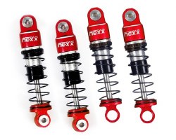 NEXX Racing Losi? Micro-B Pre-Assembled Aluminum Oil-Filled Shocks (Red) (4)