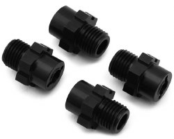NEXX Racing Aluminum 17mm Hex Wheel Adapters for Traxxas� 4x4 Jato� (Black)