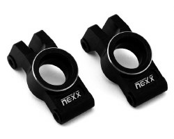 NEXX Racing Arrma Grom Aluminum Rear Hub Carriers (Black) (2)
