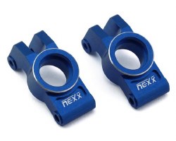 NEXX Racing Arrma Grom Aluminum Rear Hub Carriers (Blue) (2)