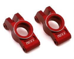 NEXX Racing Arrma Grom Aluminum Rear Hub Carriers (Red) (2)
