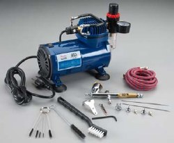 Airbrush & Compressor Package: TG3F, D500SR, & AC7