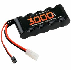 6V 3000mAh 5-Cell Flat Receiver RX NiMH Battery 1/5 Scale