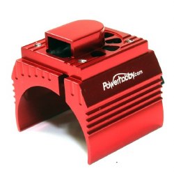 Aluminum Motor Heatsink & Cooling Fan For 1/8 Size Motors, Red