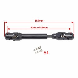 Universal Spline Drive Shaft CVD 96-143mm (1) TRX-4 Wraith SCX10