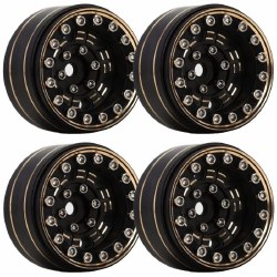 1.0 Z1 Brass Beadlock Crawler Wheels, for 1/24 Axial  SCX24