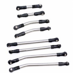 8pc Stainless Steel High Clearance Links Set, Axial SCX24 90081 / Betty
