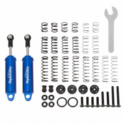 80mm Promatics Two Stage Internal Spring Shocks, Blue, 2 Shocks