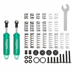 80mm Promatics Two Stage Internal Spring Shocks, Green, 2 Shocks