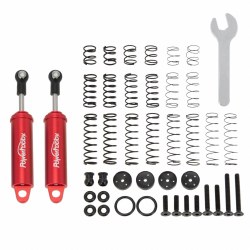 80mm Promatics Two Stage Internal Spring Shocks, Red, 2 Shocks