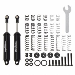 100mm Promatics Two Stage Internal Spring Shocks, Black, 2 Shocks