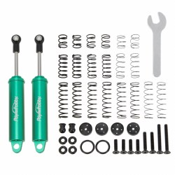 100mm Promatics Two Stage Internal Spring Shocks, Green, 2 Shocks