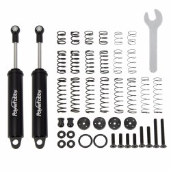 110mm Promatics Two Stage Internal Spring Shocks, Black, 2 Shocks