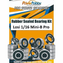 "Rubber Sealed Bearing Kit, for Losi Mini-B Pro 2WD"
