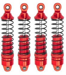 Aluminum Front & Rear Shocks, for Arrma Grom, Red, 4pcs