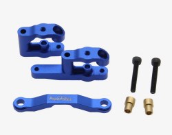 Aluminum Steering Set, Blue, for Arrma Grom