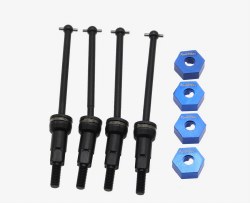 Front & Rear CVD Axles Drive Shafts, Black, for Arrma Grom, 4pcs