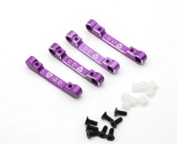Aluminum Suspension Mount Set (+1.0/-2.0) Purple, for MST RMX 2.5