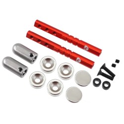 "Magnetic Realistic Body Mounts Red, for 1/10 Car/Crawler"