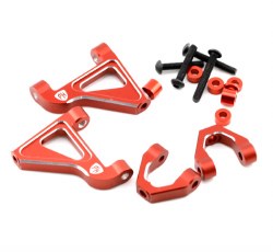 Aluminum Front Upper Arms Set, Red, for Kyosho 1/10 Fazer Mk2