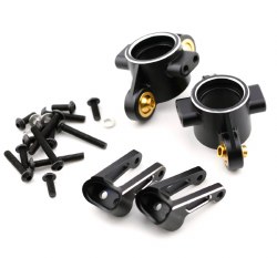 Aluminum HD Front Hub Set, Black, for Kyosho Fazer / Mad Van VE