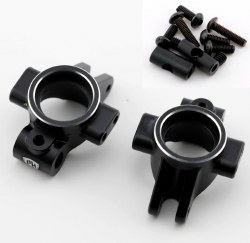 Aluminum HD Rear Hub Set, Black, for Kyosho Fazer / Mad Van VE