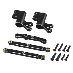 7075 Aluminum Steering / Bellcrank Set Black, for Traxxas Mini Maxx