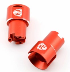 Aluminum Rear Wheel Shaft, Red, for Kyosho Fazer MK2