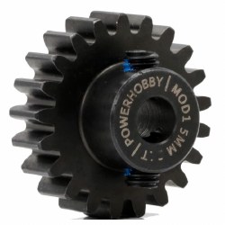 Hardened Steel 20T Mod1 5mm Pinion Gear with 2 Grub Screws