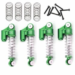 Aluminum Threaded Mini/Micro Shocks for Axial SCX24 Front Rear Green