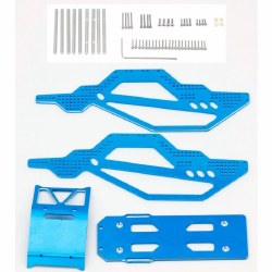 Aluminium Rock Racer Conversion Chassis Kit, Blue, fits Axial 1/24 SCX24