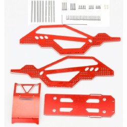 Aluminium Rock Racer Conversion Chassis Kit, Red,fits Axial 1/24 SCX24
