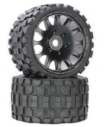 Scorpion Belted Monster Truck Wheels/Tires (pr.), Pre-mounted, Sport Medium Compound 17mm Hex