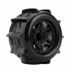 1/10 Rooster 2.8 Belted Paddle Sand/Snow Tires, Mounted, w/ 12mm, 14mm, 17mm Adapters