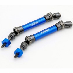 Front Steel Driveshaft / CVD, Blue, fits Traxxas Slash 4x4, Stampede 4x4