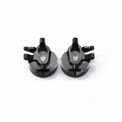 Brass Front Portal Steering Knuckles, Black, for Axial Capra / SCX10 III