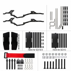 "LCG Carbon Fiber Chassis Frame, for Axial SCX10 / SCX10 II"