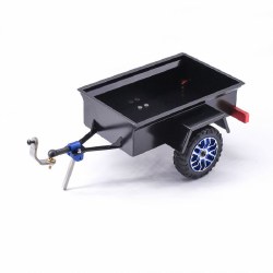 Aluminum Mini RC Crawler 1/24 Trailer, Black, for Axial SCX24 / Enduro24