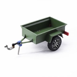 Aluminum Mini RC Crawler 1/24 Trailer, Green, for Axial SCX24 / Enduro24