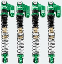 1/24 Aluminum 58mm Long Travel Shocks, Green, for Axial SCX24 Jeep, Bronco