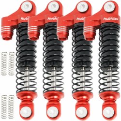 Aluminum 51mm Long Travel Shocks, Red, for Traxxas TRX-4M