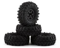 1/24 Super Swamper F/R 1.0 Tires MTD 7mm Blk (4)