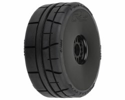 Menace HP BELTED Speed Run 1:8 Tires Mounted on Mach 10 Black 17mm Wheels (2) for Front or Rear