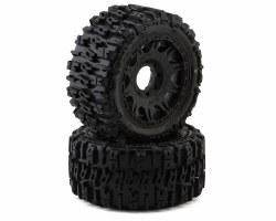 Trencher 5.7in Tires Mounted on Raid Black 8x48 Removable 24mm Hex Wheel 2 for X-MAXX, KRATON 8S & O