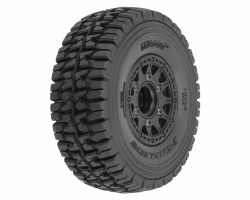 Mirage TT 2.2"/3.0" BELTED SC Tires Mounted on Raid Black 6x30 Removable Hex (12mm & 14mm) Wheels (2