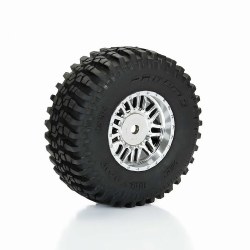 Pro-Line Flat Mounted Iron F/R Tires 12mm Hex Chrome Diablo (4)