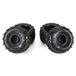 Pro-Line Dreadnaught Mounted Black Wheel F/R (4) for Arrma