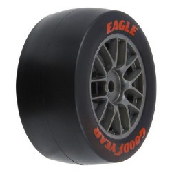 Goodyear Eagle Option Tire F/R MTD Grey for Losi NASCAR Racecar (4)