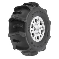 Dumont F/R Tires Mounted 12mm Hex Black Impulse (4) for Arrma Mojave Grom
